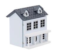 Wood Doll House - Small Villa Miniature Home, Cute Pocket Structure, Detailed Tiny Furniture Collection, Creative Decorative Model with Compact Storage Carry Box Lightweight Design | For Girls Teens
