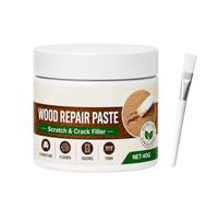 Wood Filler Putty, White Wood Repair Paste with Brush, Putty for Furniture, Cabinets, Doors and Wooden Floors, 40g (1pcs)