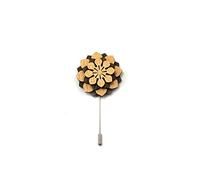 Wood Flower Brooch Lapel Pin Wooden Jewelry Women Wedding Suit Pins L Brooches for Man brooches