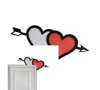Wood Frame Corner Decorations, Door Corner Ornament, Heart and Arrows Shape, Creative Corner Sign, Door Frame Sign, Home Party Scene, Wooden Corner Decoration, Decorative Corner Signs, Heart Shaped