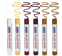 Wood Furniture Repair Markers - 6-Piece Kit for Scratch and Stain Cover-Up | Ideal for Cabinets, Floors, Walls, Doors, Tables, Toys, and Baseboards with Colorful Finish Options