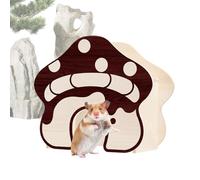 Wood Gerbil, Perfect Retreat for Bunny and Hedgehog with Ladder and Tunnel, Premium Beech Wood Build, Delivering Enrichment Through Exploration Space, Adecuado para Dwarf Gerbil Hamster Ferret