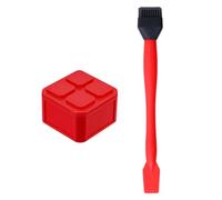 Wood Glue Roller - Silicone Box 6.4x6.4x4.6cm Brush 19.1cm | Woodworking Project Silicone Glues Roller With Tray | Silicones Portable Woodwork Set With Container | Wood Glue Brush Applicator Kit Use