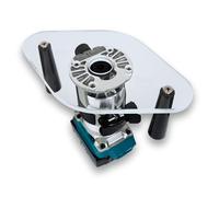 WOOD GRAIN JUNKIE TrimFit Pro - Placa base de enrutador de doble agarre de 6 x 10 pulgadas, compatible con Makita RT0701C, XTR01Z, preperforada, acrílico transparente de 3/8 pulgadas, accesorio de