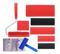 Wood Graining Tool - 8 Pieces Pattern Texture Making Roller - Wood Grain Roller,for Home Door Furniture Table Cabinet Counter Workshop Garage Basement Bedroom Living Room Kitchen