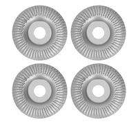 Wood Grinding Disc, 4Pcs Stainless Steel Grinder Wheel Disc 16mm Rapid Carving Shaping Angle Grinder Polishing Pad for Woodworking Tools (Silver)