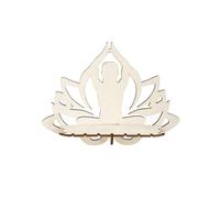 Wood Hollow Out Human Figure Candle Holders Wall Shelf Elegant Carve Wood Human Figure Simple Instal for Art House Decors