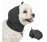 Wood Homing Protector de orejas de perro con cancelación de ruido, protector de orejas de perro cálido para calmar la ansiedad, protección auditiva, ajustable, sombrero para dormir, novio, secado de