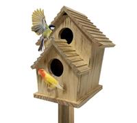 Wood Hummingbird Feeder Hanging Bird Feeder for Garden Patio Outdoors