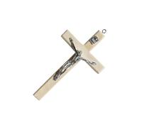 Wood Jesus Ornament - Religious Decorative Pendant, Sacred Tree Hanging with Suspension, Catholic Inspired Figurine, Spiritual Accent Piece, Home Display for Enhancing Faith Based Seasonal Everyday