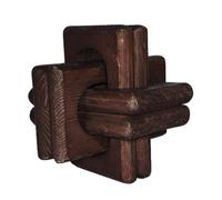 Wood Knot Decor, Wooden Chain Links Ornament, Rustic Boho Accent for Coffee Table Centerpiece Housewarming Gift Wedding Shelf Living Room Bedroom Bookshelf Mantel Desktop Home Styling