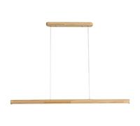 Wood LED Linear Pendant Light Solid Oak Farmhouse Chandelier for Dining Room Kitchen Island Office Restaurant Pool Table