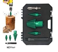 Wood Log Splitter Firewood Bit, Heavy Duty Drill Cone, Removable Screw Driver Tool, 7.87x5.91x1.77 Inches, Efficient Chopping Design, Ideal for Home Projects, Furniture, Farm, Camping, Outdoor Tasks
