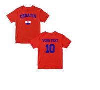 WOOD MEETS COLOR 2026 Camisetas Personalizadas para familias apasionadas por el fútbol Camisetas Personalizadas para Parejas apasionadas por el fútbol(Hombre-Croacia-L)