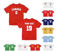 WOOD MEETS COLOR 2026 Camisetas Personalizadas para familias apasionadas por el fútbol Camisetas Personalizadas para Parejas apasionadas por el fútbol(niños-Canadá-11T)