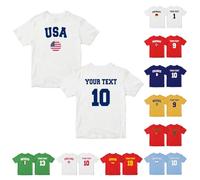 WOOD MEETS COLOR 2026 Camisetas Personalizadas para familias apasionadas por el fútbol Camisetas Personalizadas para Parejas apasionadas por el fútbol(Hombre-Estados Unidos-4XL)