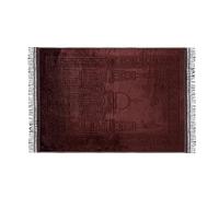 WOOD MEETS COLOR Alfombra de oración musulmán, estilo tradicional, grande, gruesa, lavable a máquina, regalo para hombres y mujeres (marrón)