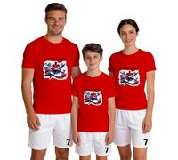 WOOD MEETS COLOR Camiseta a Juego para familias futboleras 2026, Camisetas para Parejas de Aficionados al fútbol, Camisetas Deportivas con Pegatinas y árbol del Torneo(Hombre-Corea del Sur-DK-XL)