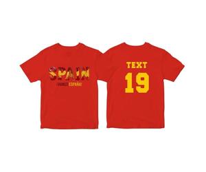 WOOD MEETS COLOR Pack Familiar Camisetas de Rojo para Fans del Fútbol, Ropa Deportiva en Rojo y Amarillo para Padres e Hijos, Ideal para el Día del Partido(niños-Rojo5-DZ-9T)