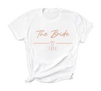 WOOD MEETS COLOR Team Bride,Camisetas de Mujer,Camisetas para Despedidas de Soltera,Damas de Honor (Personalizzato Bride White L)