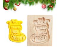 Wood Molds - Moldes de madera 3D, Christmas Tree Santa Snowman, Holiday Cookie Mold Cutter Dessert Tools For Holiday Shortbread Cake Pastry Dessert Treat Party Home Restaurant
