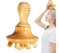 Wood Mushroom Shape Massager | 14.5x9.1x9.6cm Body Sculpting Tools For Legs | Lightweight And Portable Beech Mushroom Massager Wood Massage Cup For Body Relief, Muscle Tension Relief