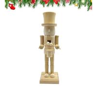 Wood Nutcracker Figurines - Handmade Wooden Statue, Decor Displaying with Enhancing Christmas, Ornament Placing, Holiday Decoration, Wooden Ornament for Decorating Living Room Entrance Display