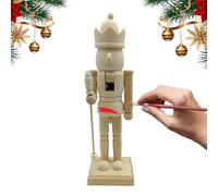 Wood Nutcracker Figurines - Handmade Wooden Statue, Decor Displaying with Enhancing Christmas, Ornament Placing, Holiday Decoration, Wooden Ornament for Decorating Living Room Entrance Display