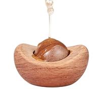 Wood Oil Diffuser - Passive Scent Holder, Natural Fragrance Tool | Ancient Chinese Coin Motif Desk Decoration, Mini Flameless Wooden Material Aromatherapy Accessory for Home Automobile Interior