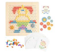 Wood Peg Puzzle Set - Early Childhood Shape Matching Blocks, | Educational Puzzles for Kids Girls Boys Home Preschool Birthday Kindergarten Playroom