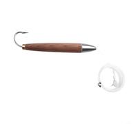 Wood Pencil Bait 15.5cm for Tuna para wahoo Marlin Fishing Wood( log) | Natural para cedar wood, 15.5cm length, triggers strikes from tuna, para wahoo, marlin, para durable metal plastic build