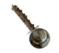 Wood Perch for Bird Cage - Parrot Wood Perch Stand | Bird Stand with Food Bowl | Wooden Cage with Bowl,Pet Accessory for Cockatiels, Budgies, Parakeets, Medium Parrots