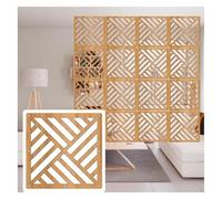 Wood Plastic Hanging Room Dividers Panels from Ceiling - Privacy Partitions Panel Screen for Home Decor - Hollow Screen Adornment for Simple Hanging Screen(Natural,19Pcs)