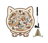 Wood Puzzles - Animal Adult 135 Piece Cat & Dog Silhouette Board Toys