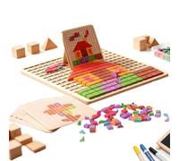 Wood Puzzles Blocks Strong, Geometric Color Toy, Educational Game with 210 Piece Design, Ergonomic Durable Learning Style, Easy to Use Party Fun, Premium Quality Kids Puzzle Accessories