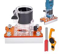 Wood Router Slotting Locator - Trimmer Router Base Sets, Heavy Duty Compact Precise Woodworking, Wood Palm Positioning Plate for Cabinet Chamfering Grooving Trimming Machine, WoodS Trimmer