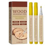 Wood Scorch , Rotuladores De Pirograbado Con Marcador De Madera Quemada De 3 Piezas, Lápiz De Dibujo De Pintura De Madera, Kit De Bricolaje Quemador De Leña Químico Para Proyectos Pintura De Madera