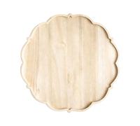 Wood Serving Tray,Flower Design Food Tray,Wood BBQ Party Platter - for Living Room Table Cafe Breakfast Lunch Appetizers Patio BBQ Party