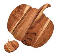 Wood Serving Tray - Halloween Wooden Serving Platter Pumpkin Shaped | Kitchen Charcuterie ServingBoard With Handle for Chopping Meat, Vegetables, Frutas, Cheese