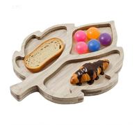 Wood Serving Tray, Leaves Charcutería Platter Board, 37 x 28 x 1,2 cm, 14,57 x 11,02 x 0,47 pulgadas, diseño de madera rústica para el Día de Acción de Gracias Fall Holiday Bread Cheese Postre Fruit