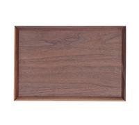 Wood ServingTray, Wooden Platter Rectangle Serving Trays Charcuterie Boards Coffee Tea Platter Black Walnut for Food (M 300ml 6.8x9.3cm / 2.7x3.7in)