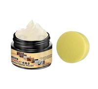 Wood Shield Kit, Natural Finish Wax Cream, 30ml Protective Wood Wax with Sponge Applicator, Deep Grain Restoration Formula, Smooth Care Design, Home Furniture Use 1.97x1.97x1.57inches