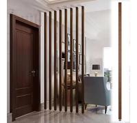 Wood Slat Room Divider - 1/3/5 Pcs Adjustable Partition Screen For Living Room, Kitchen, Bedroom & Bathroom, Floor-To-Ceiling, No Drill Installation, 160Cm/63In High-1pc-Height 160CM/63IN/5.24FT