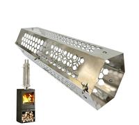 Wood Stove Chimney Pipe, Stainless Steel Hexagonal Tent Stove Exhaust Pipe With Open Holes For Rapid Heat Dissipation, Ideal For Fireplaces And Indoor Woodstoves Stainless Steel Chimney Pipe For Wood