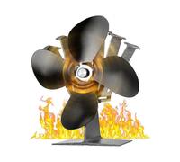 Wood Stove Fan 40 C Start-up Quiet Operation, 4 Blades Stove Fan is Heat Powered, Ecofan for Wood Stove, Fireplace