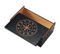 Wood Tarot Card Storage Box - Natural Wood, Sliding Lid Design, Compact Size, Jewelry Storage Case For Tarot Cards, Divination Decks, Multifunctional Trinket Organizer | Stones, Keepsakes, Small Treas