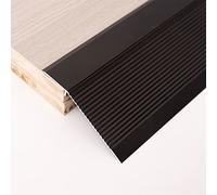 Wood to Carpet Laminate to Tile,Transition Strip Threshold Strip 36" for Doorway Floor Edge, Edge Ramp for Big Drop, for The Living Room, Bedroom, Lounge(Black)