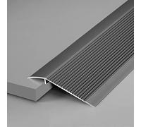Wood to Laminate/Carpet to Tile,Transition Strip 4" Transition Strip Edge Ramp Aluminum, Scratch-Resistant Reducer Threshold Bar, Cuttable Easy to Clean(Dark Grey)