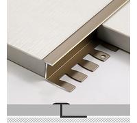 Wood to Laminate Gap Covering Joining Strips,T-Shaped Flooring Transition Strips Wood to Tile, Door Threshold Aluminum Alloy, Gap Connecting(Bronze)