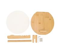 Wood Tortilla Press with 50 Parchment Papers | Corn & Flour Tortilla Maker for Homemade Mexican Food | Naan/Pizza Dough Press | Stainless Steel Hinge